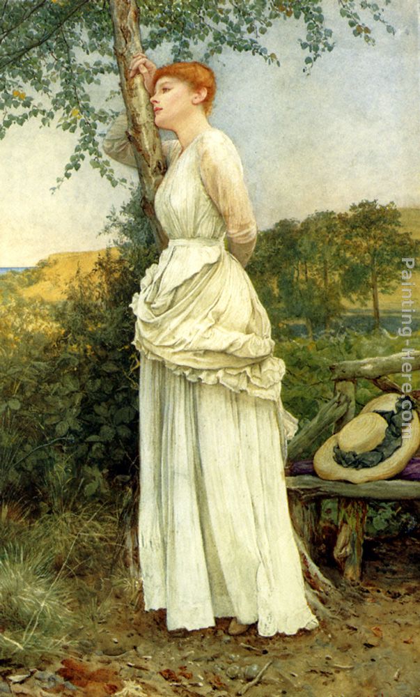 The Trysting Place painting - Edward Killingworth Johnson The Trysting Place art painting